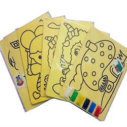 10pcs/Lot Cute Colorful Kids Drawing Toys Sand Painting Images Diy Craft Education Toy For Kid Diy Education Toy