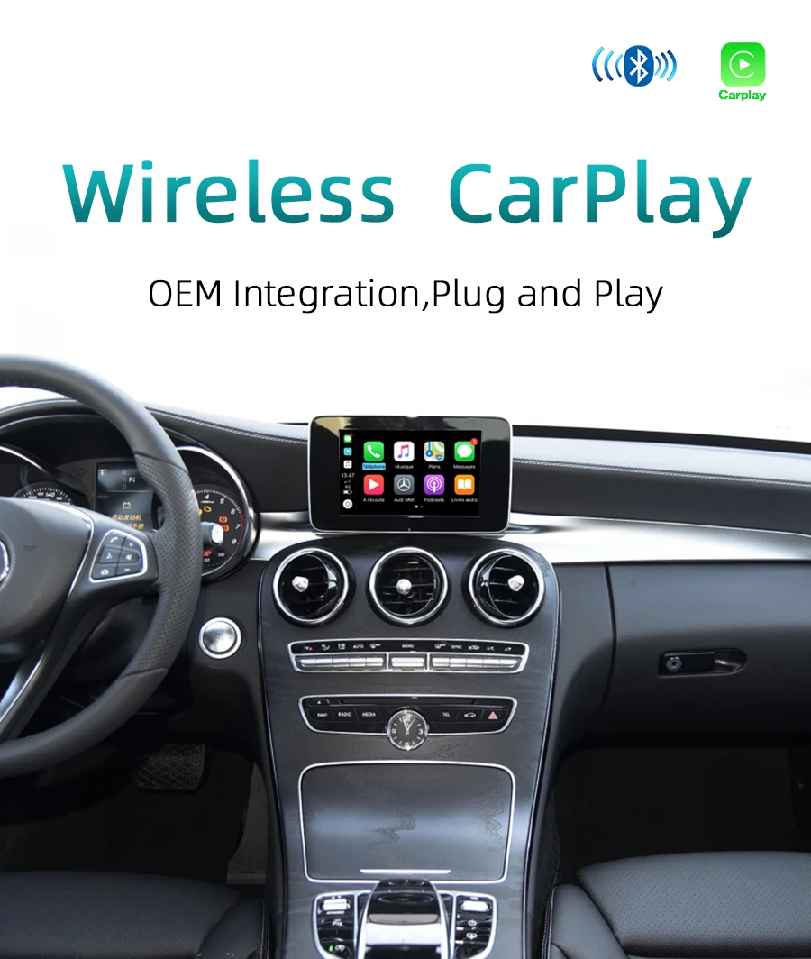 Sinairyu Aftermarket беспроводная Apple CarPlay модифицированная для Mercedes GLA класс X156 X117 15-19 NTG5 Автомобильная игровая поддержка задняя камера
