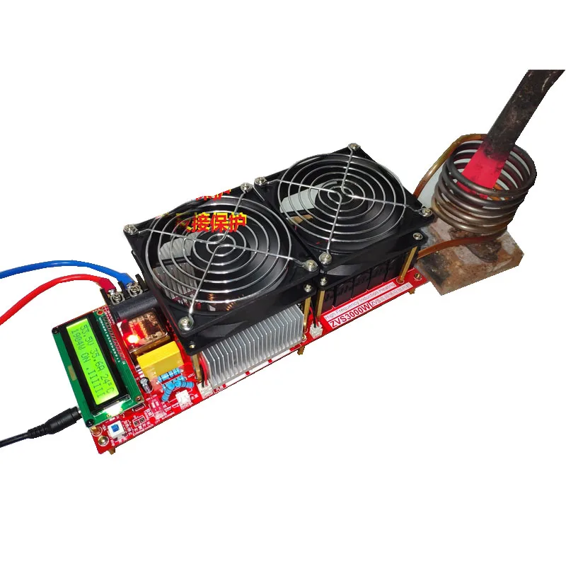 US $125.00 3000W 55A ZVS High Frequency Induction Heater Module Flyback Driver Heater Good Heat Dissipation Coil Pump Power Adapter