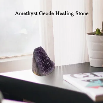 

Table Decoration Geode Cluster Healing Stone Dark Purple Amethyst Geode Natural Amethyst Crystal Home Decoration Ornaments