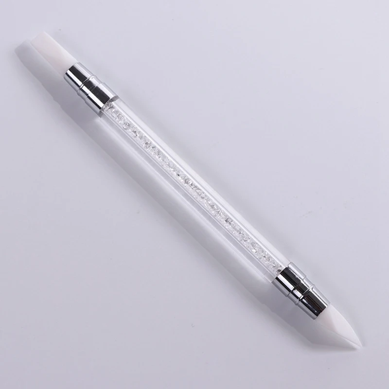 Маникюрный Инструмент двойной косой рот конический наконечник двойная головка силиконовая ручка для ногтей рисунок DIY живопись