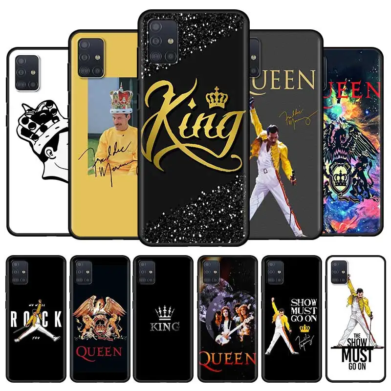 Freddie Mercury Queen band Phone Case for Samsung Galaxy A21s A12 A51 A71 A52s A01 A11 A31 A41 A91 A22 A32 A42 5G Black Cover | Мобильные