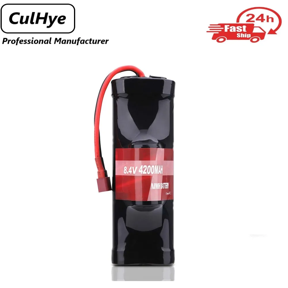 

Culhye 8.4V NiMH 4200mAh 7-Cell Hump Pack RC Battery with Deans Plug for Most 1/10 Scale RC Car Truck Boat Traxxas LOSI
