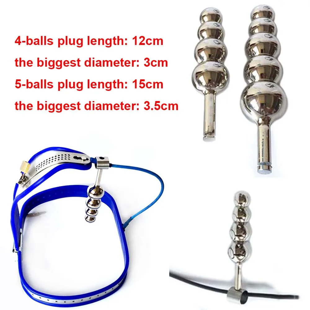 Manyjoy Stainless Steel Anal plug With 4 Balls or 5 Sex Toys For Women Men | Красота и здоровье