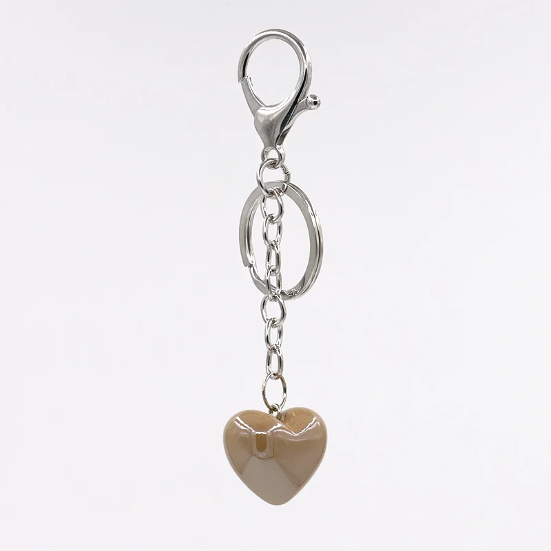 VONNOR ювелирный брелок красочный акриловый кулон в форме сердца кольцо для ключей Женская сумочка аксессуары брелоки для автомобиля