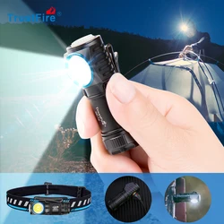TrustFire – lampe de poche magnétique puissante à LED MC12 EDC, torche frontale Rechargeable par USB, CREE 1000, XP L Lumens, idéale pour le Camping 
