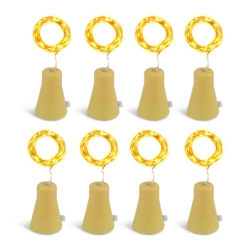 

2M Copper Wire String Solar Powered Wine Bottle Cork Shaped Lamp Solar Cork Outdoor Led Solar Cordas Color Changing Light