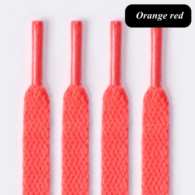 2022 New AF1/AJ Shoelaces for Sneakers Classic Flat Shoe laces White Black Canvas Shoelace Nik Air Force Rope Sport Shoestrings Orange red