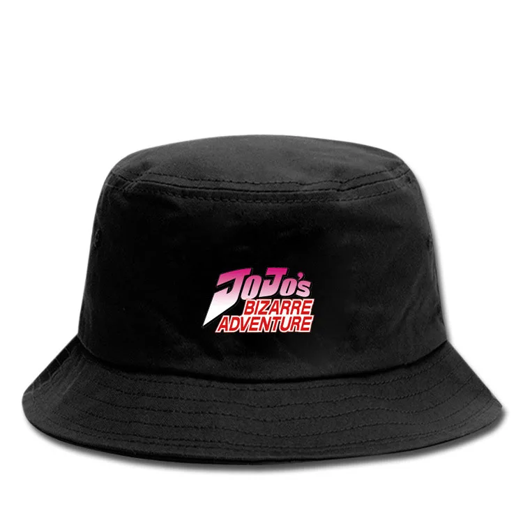 Anime JOJO JoJo's Bizarre Adventure Unisex Cotton Beach Panama Bucket Hat Men Women Summer Cap Hip Hop Fishing Fisherman | Аксессуары
