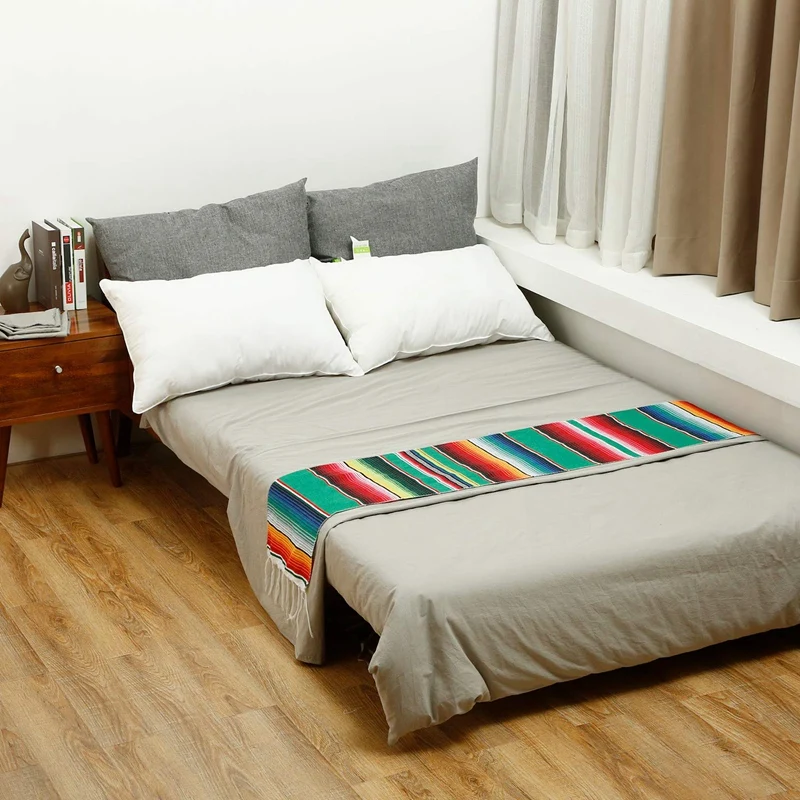 Мексиканский Serape настольная дорожка s Serape мексиканский стол одеяло бахрома хлопок настольная дорожка для пикников на открытом воздухе столовая Свадебная вечеринка De