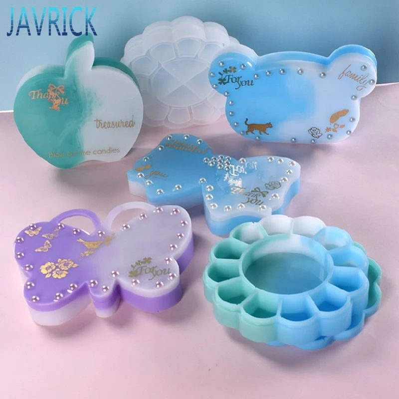 УФ кристаллическая смола декоративная поделка коробка для хранения медведей