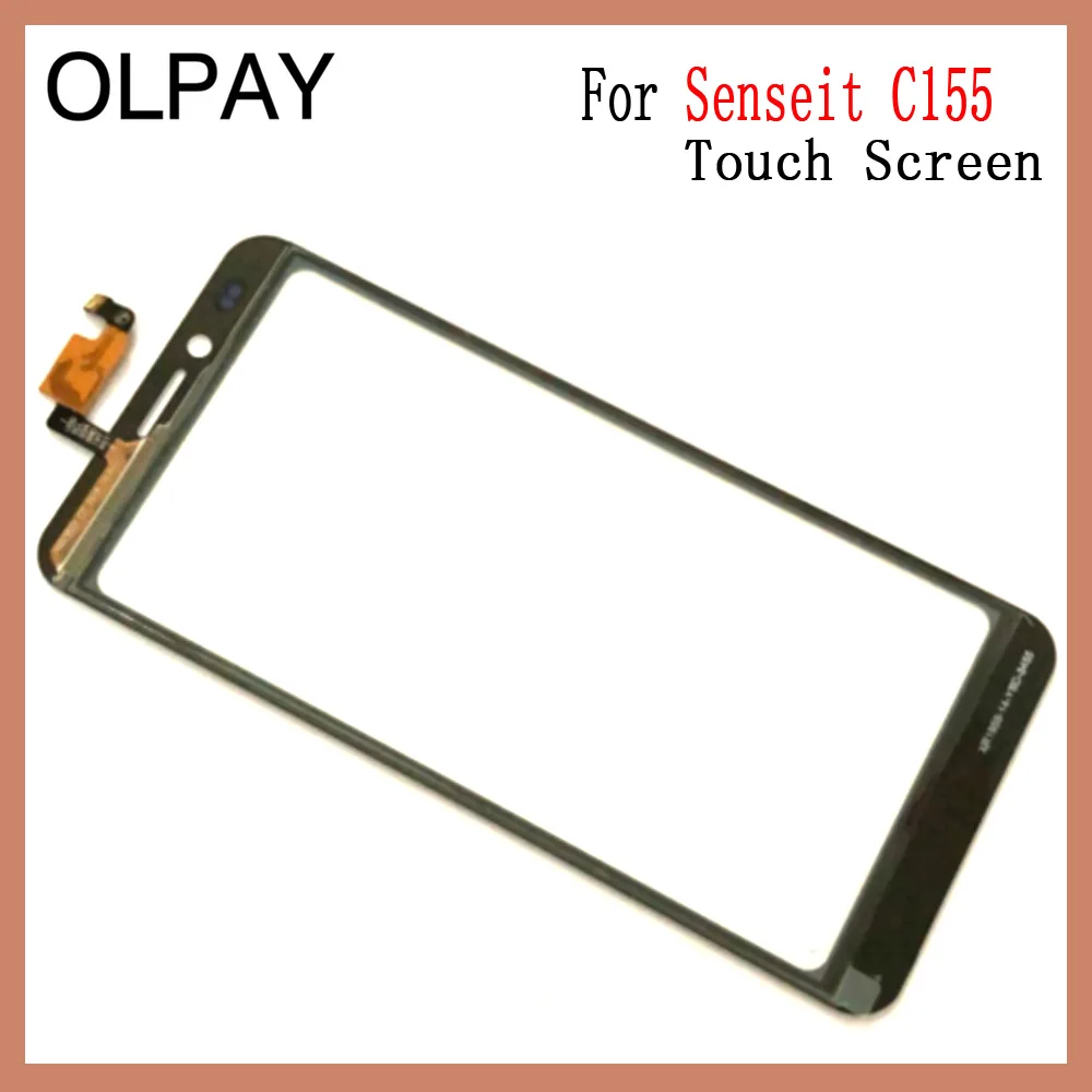 OLPAY 5," мобильный телефон для Senseit C155 сенсорный экран дигитайзер панель передняя внешняя стеклянная линза сенсор Бесплатный клей+ салфетки