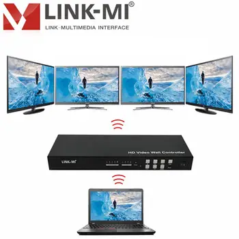 

Video Wall Controller 2x2 3x3 4x4 Max 10x10 support IR, RS232 Control 180 degree rotation USB,VGA,AV,HDMI compliant DVI input