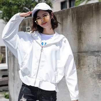 

Jacket Women Solid All Match Zipper Pockets Korean Style Womens Jackets and Coats Retro Students Casual Loose Hot Sale Clothes