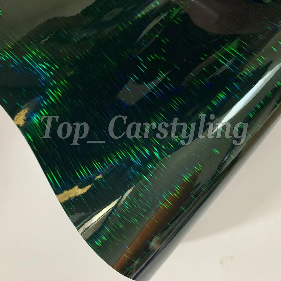 757 Green HOLOGRAPHIC rainbow color flow vinyl hologram laser carr wrap sticker foil (21)