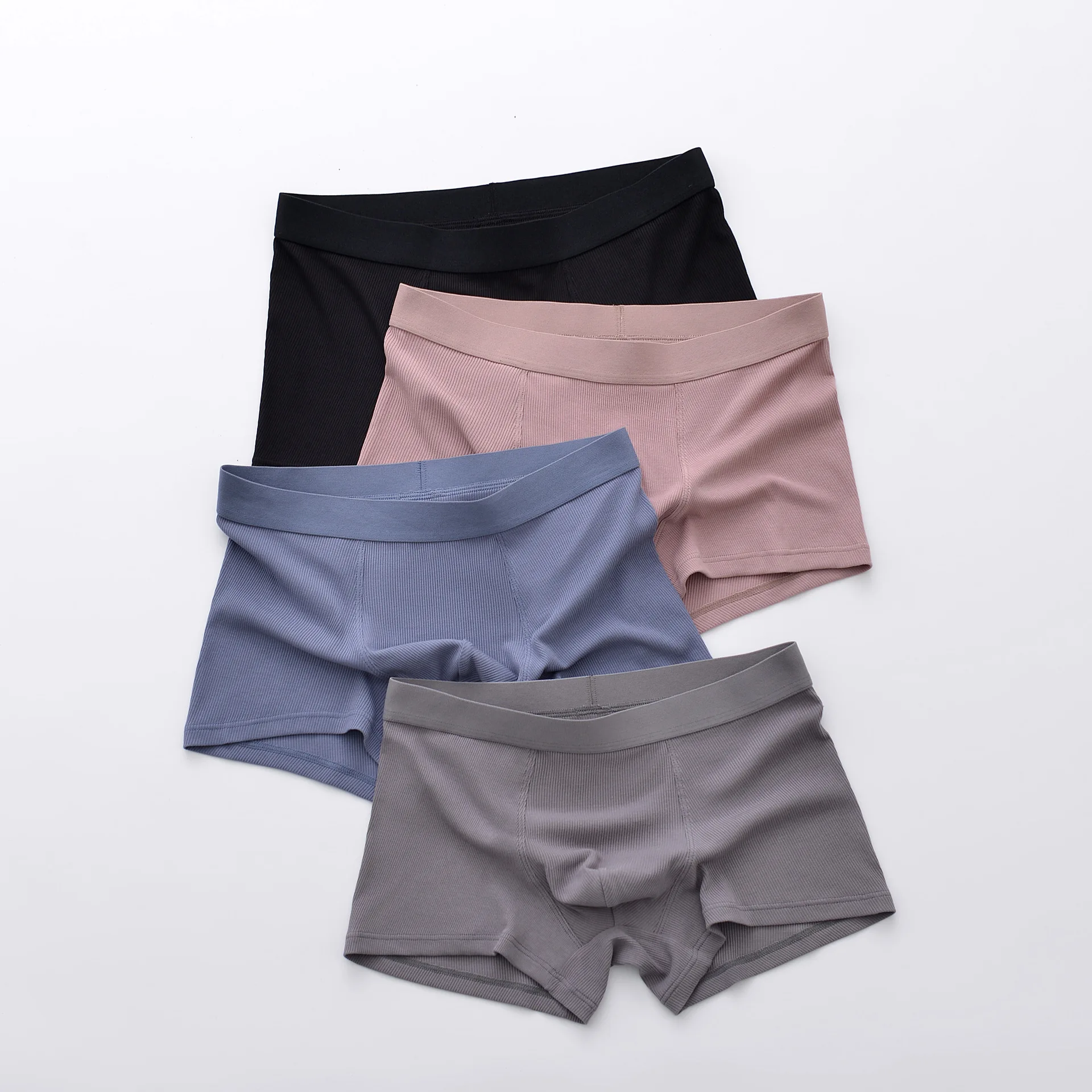 Calvin модал хлопок удобное мужское белье боксеры одного цвета в полоску трусы