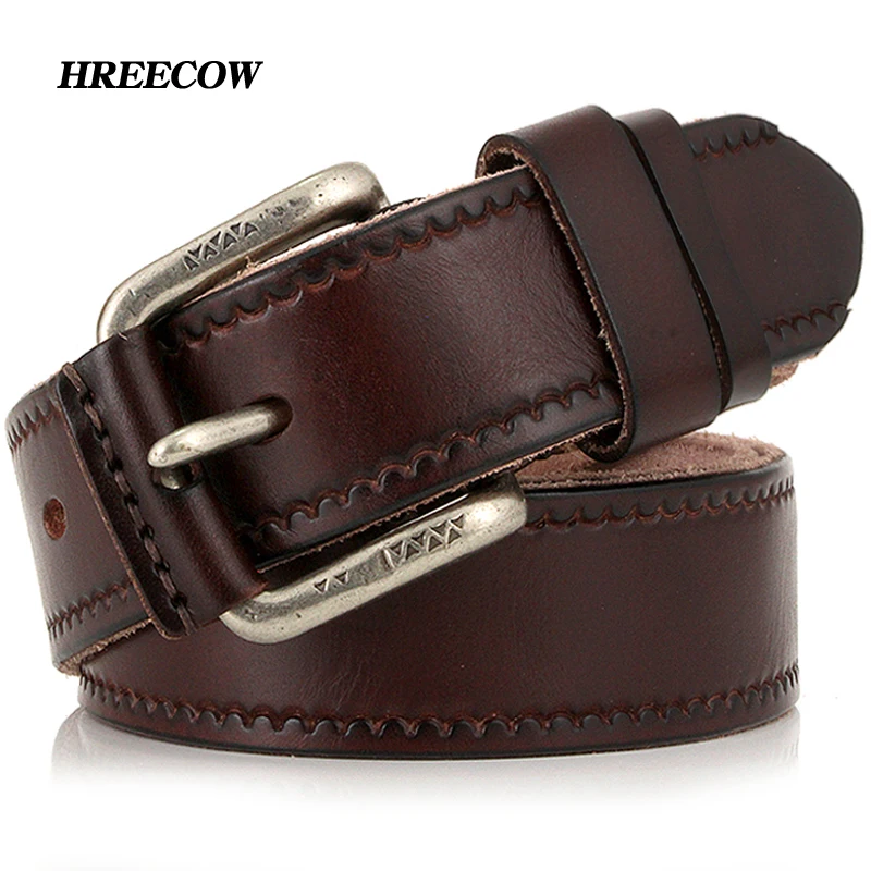 Cowskin Leather Belts genuine leather male belt for jeans luxury designer strap vintage Cummerbunds men belt male dropshipping