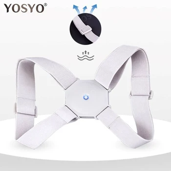 

YOSYO Smart Posture Trainer Reminder Adjustable Back Brace Straightener with Intelligent Sensor Vibration for Kids, Women, Men,