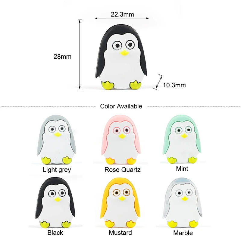 LOFCA 5 Stück Silikon Tierperlen Panda Lebensmittelqualität DIY Spielzeug Koala Baby Zahnen Perlen BPA FREI Schnullerkette Zubehör – Detail 18