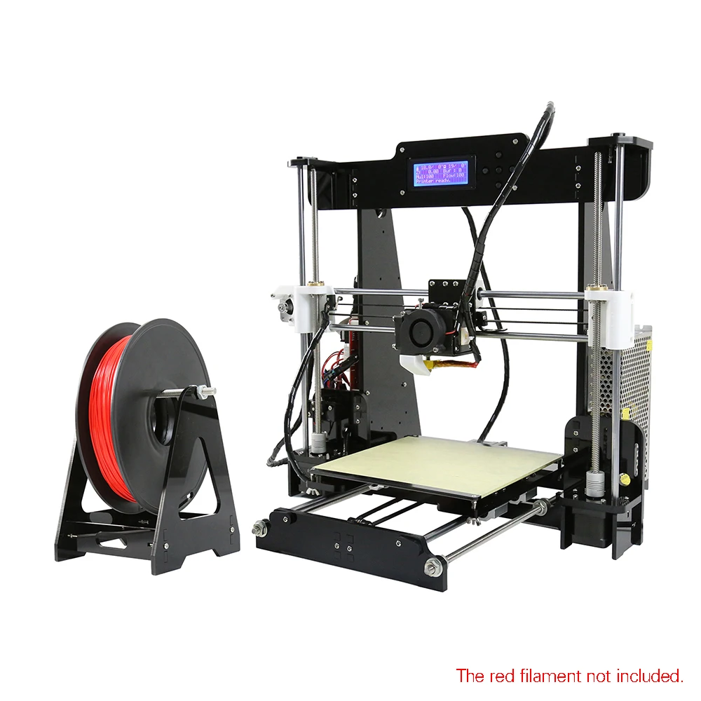 Anet A8 3d принтер MK8 экструдер насадка настольный 3d Принтер Комплект самостоятельной сборки акриловая рамка ЖК-экран Стандартный с 10 м нити