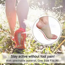 

2PCS Invisibility Universal Unisex Running Pedicure Plantar Fasciitis Massage Orthotic Resist Painful Insoles