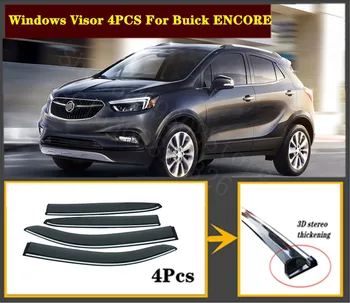 

4pcs Set 2013-2020 OEM For Buick ENCORE Stainless steel window Visor Shade Vent Wind Rain Deflector Guards Cover