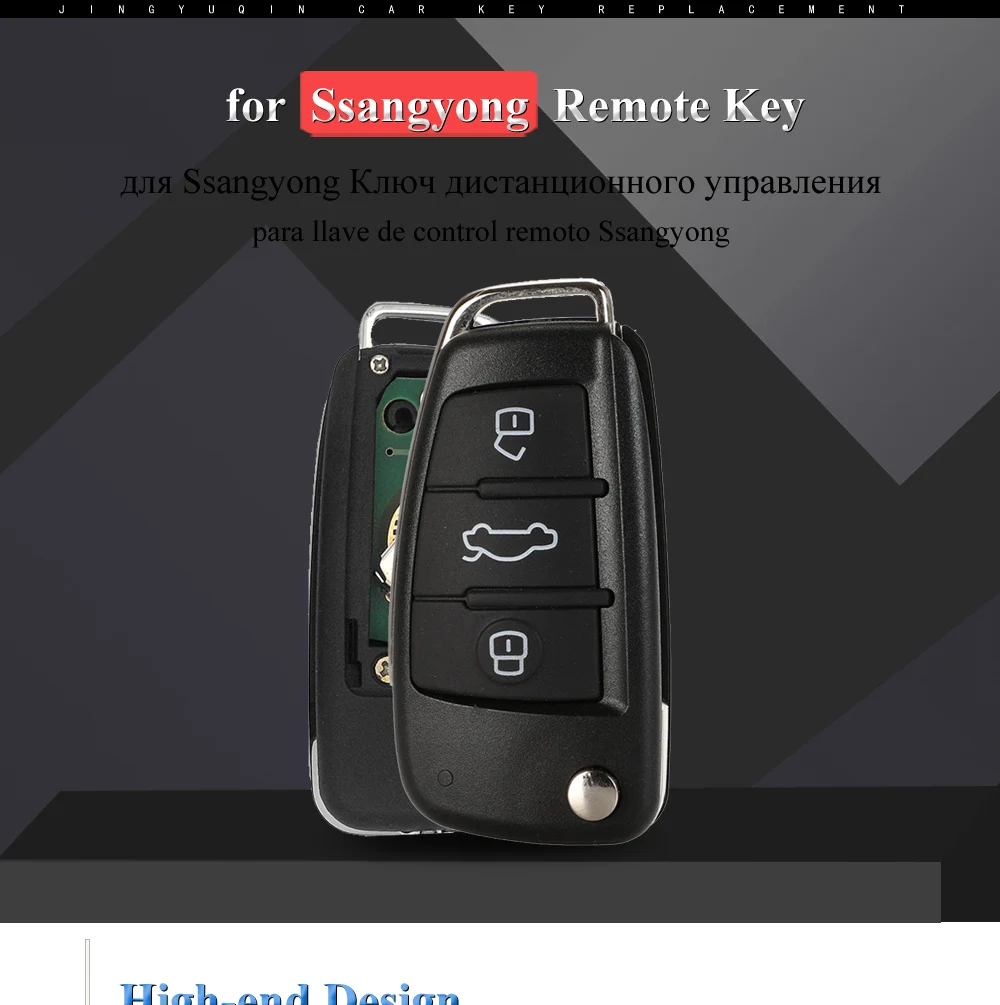 Keyforkess 315 Mhz/447 Mhz Chiave a Distanza per Ssangyong Rexton RX7 Actyon Kyron Uncut Lama Key Fob Sostituzione - Ha10f1e55e2444881b0244cd06ebee7c4R