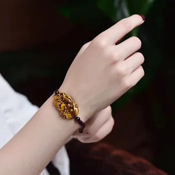 

Wholesale JoursNeige Yellow Tiger Eye Natural Stone Bracelets Zodiac Weaving Bracelets for Women Energy Stone Bracelet Jewelry