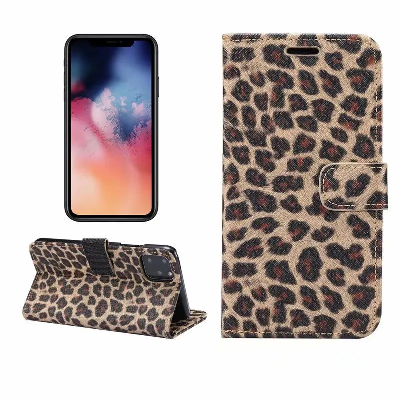Чехол для Apple iPhone 11 Pro Max 8 7 Plus 6 6s Plus 5 5S SE чехол с откидной крышкой для карт Кожаный чехол-подставка с леопардовым принтом мягкий чехол для телефона