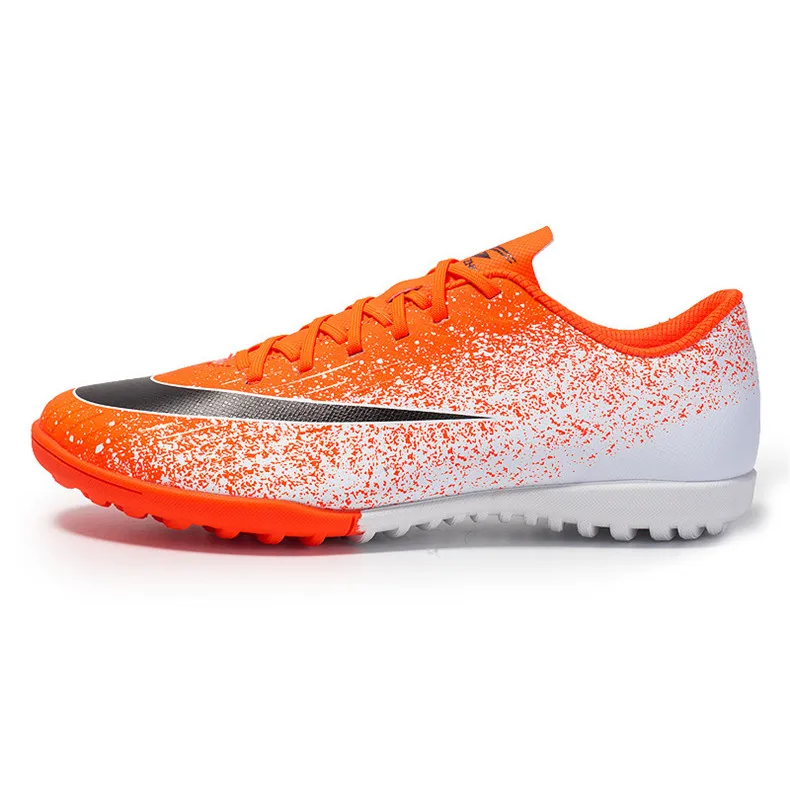 orange Новинка! Мужские футбольные бутсы ZHENZU Turf для помещений, детские бутсы для мальчиков, футбольные бутсы, спортивные кроссовки, европейские размеры 35-44, voetbalschoenen - Цвет: orange