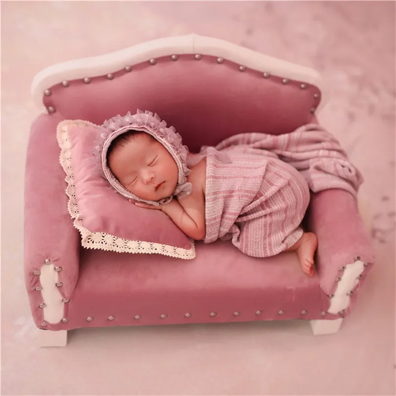 Baby girl Photography Props Newborn Posing Bed Vintage Mini Sofa for