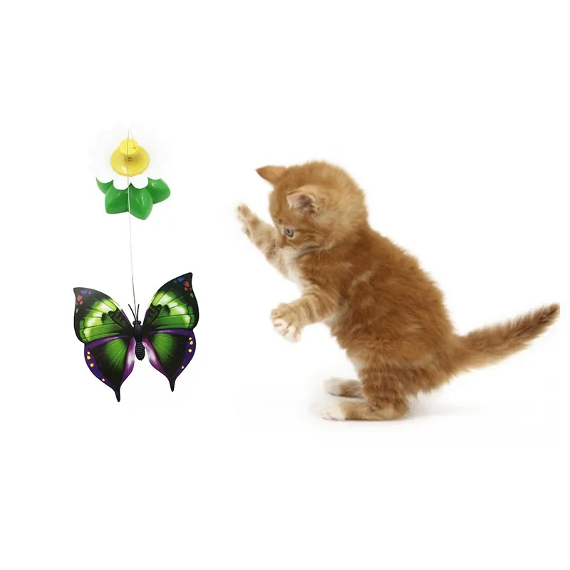

Pet Toy Electric Rotating Colorful Butterfly Bird Funny Cat Toys Pet Seat Scratch Toys