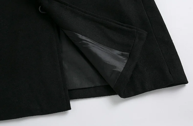 Новые мужские шерстяные куртки из смешанной ткани Повседневное Однобортный Тренч осенне-зимнее, зауженное мужской шерстяное пальто, 10 Цвета, M-5XL