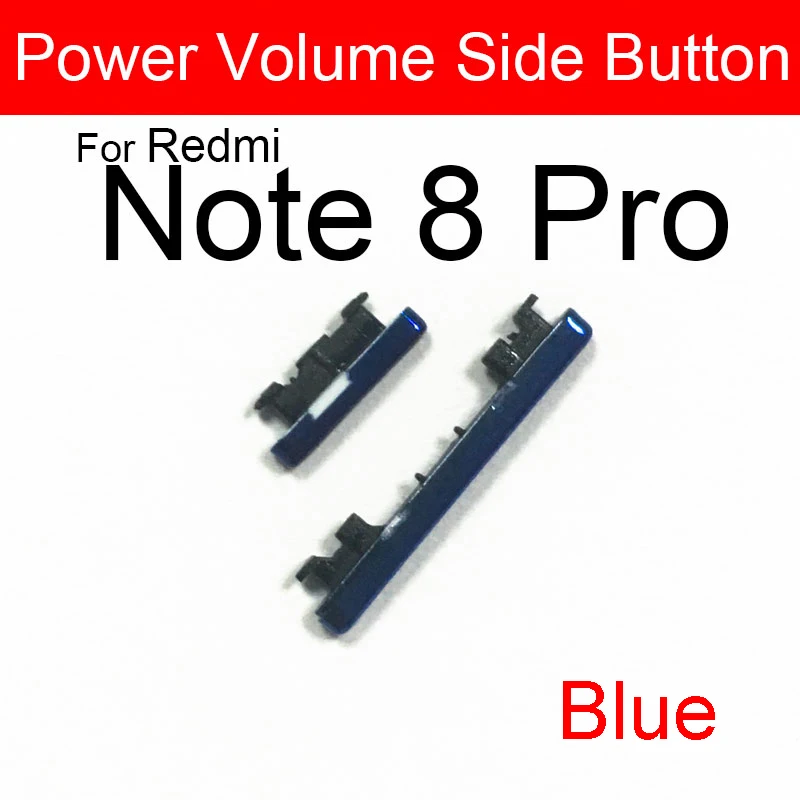 1 Set Power On Off Button + Volume Side Button Key For Xiaomi Redmi Note 8 Note 8T Note 8 Pro Power Button+Volume Side Button 