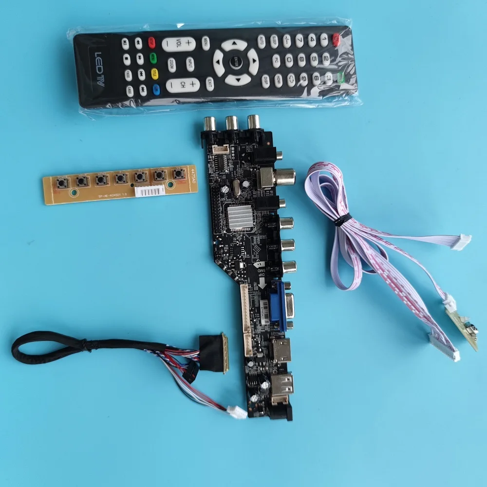 

Kit For LTN140AT20 1366x768 DVB-T DVB-T2 controller digital VGA AV TV remote board driver LED USB HDMI-compatible panel monitor