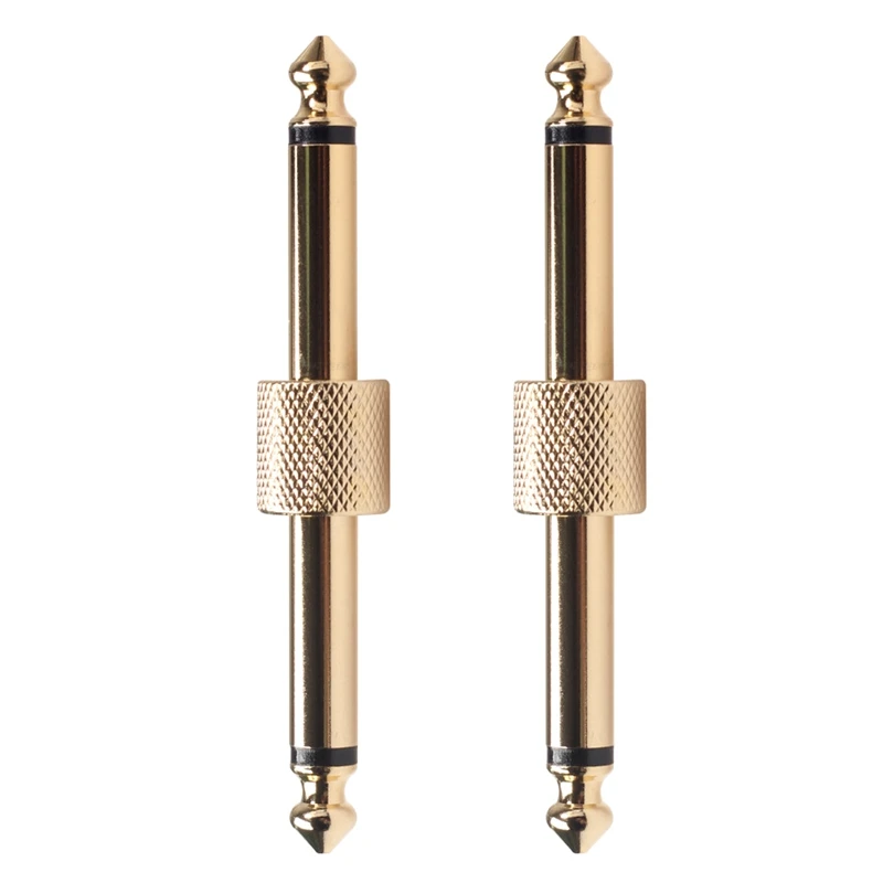 1/4 Inch Guitar Effect Pedal Straight Connector 2 Packs (6.35mm) Noise Reduction Plug | Спорт и развлечения