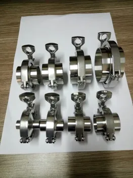 

19mm-76mm SS304 2 Sanitary Pipe Weld Ferrule+1 Tri Clamp+1 PTFE Gasket Set NEW