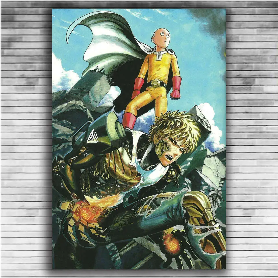 One Punch Man Генос Лидер продаж обувь для косплея Аниме 4 шелковой ткани настенный