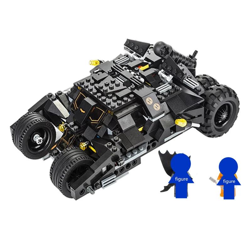 

Super heros Batmobile Car Batman Chariot Clown Dark Knight Joker Building Blocks Model kit Brick Educational Toys for Children