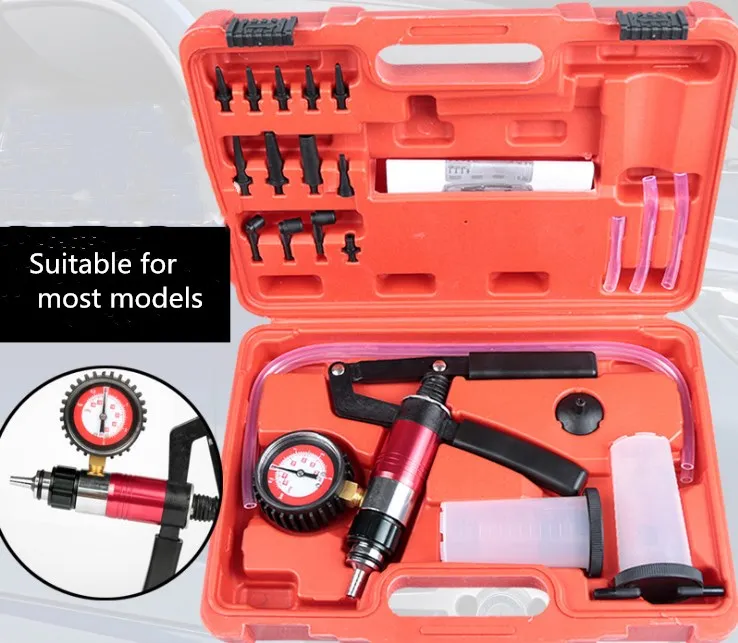 cciyu Automotive Repair Tools Hand Held Vacuum Pressure Pump Tester Tool Set Brake Fluid Bleeder Kit fit for Most Modern Vehicls and Trucks 