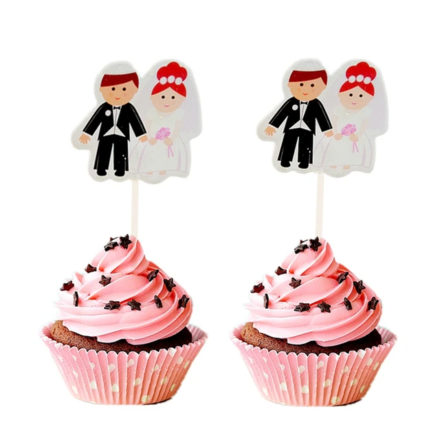 Garniture de cupcake rustique Love, garniture de cupcake de