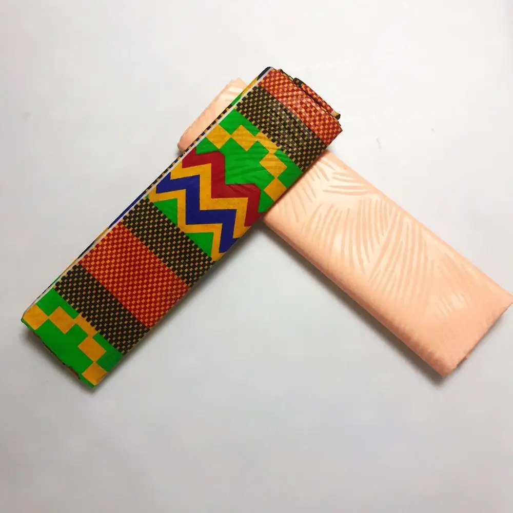 Синий полиэстер нигерийский батик Анкара ткань Kente Chitenge гхановый воск для платье африканские Kitenge печати шелковой ткани в 2+ 2 ярдов AW30 - Цвет: 18