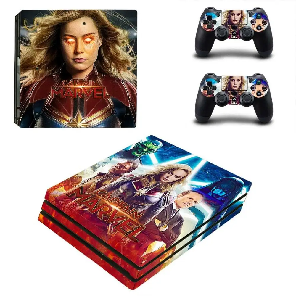 YSP4P-3135 PS4 Pro Марвел Капитан стикер s PS 4 Play станция 4 Pro Кожа Стикеры для playstation 4 Pro консоль и контроллер - Цвет: YSP4P-3135