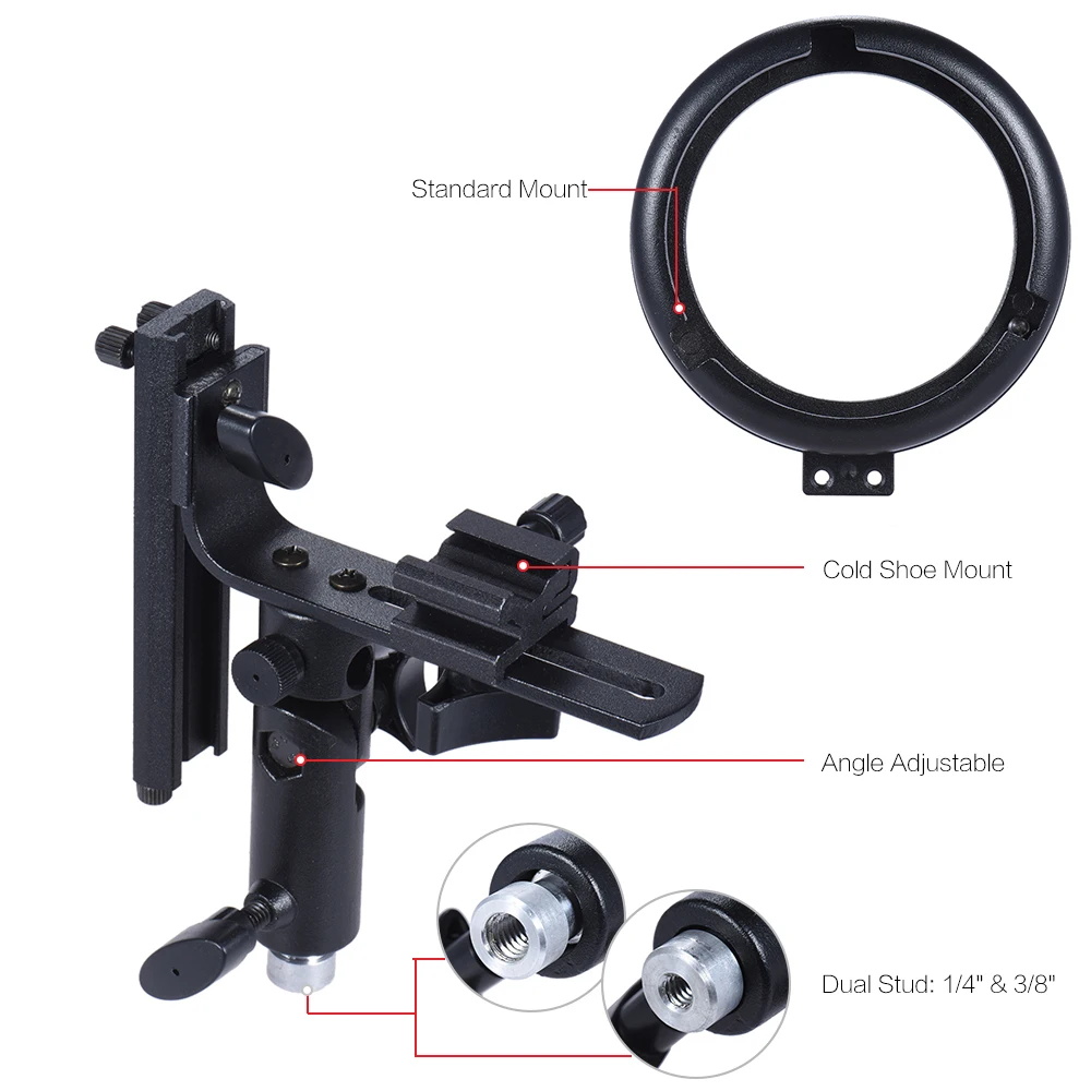 L-кронштейн Speedlight Speedlite Flash Mount с Bowens Mount Adapter Холодный башмак для софтбокса отражатель beauty Dish Umbrella Snoot