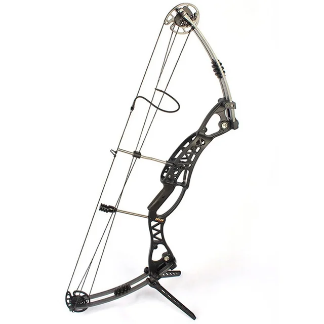  US $194.26 Compound 60lbs Aluminum Alloy Slingshot with Peep Sight Hunter Outdoor Archery Hunti
