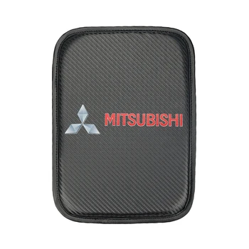 

Leather car sports automobile emblem armrest Center console box Pad for Mitsubishi Ralliart Racing ASX Lancer 10 9 Outlander