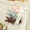 New Handmade Kawaii Rabbit Crochet Wool Doll Animal Stuffed Plush Toy Soothing Baby Sleeping PillowToys For Kids Birthday Gifts 4
