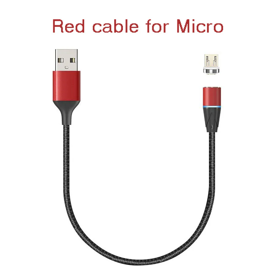 CANDYEIC 1 м Micro USB Магнитный кабель для huawei mate iPhone11 Pro Max Xiaomi Redmi sony samsung LG MOTO Honor usb type-C кабель - Цвет: 12G R Micro Cable