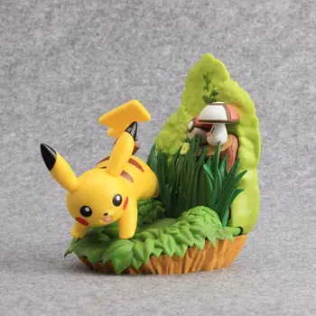 

9 cm Pikachu Action Figures Toys Doll for home car decoration Japan Movie Anime Toys Children Christmas Birthday Gift