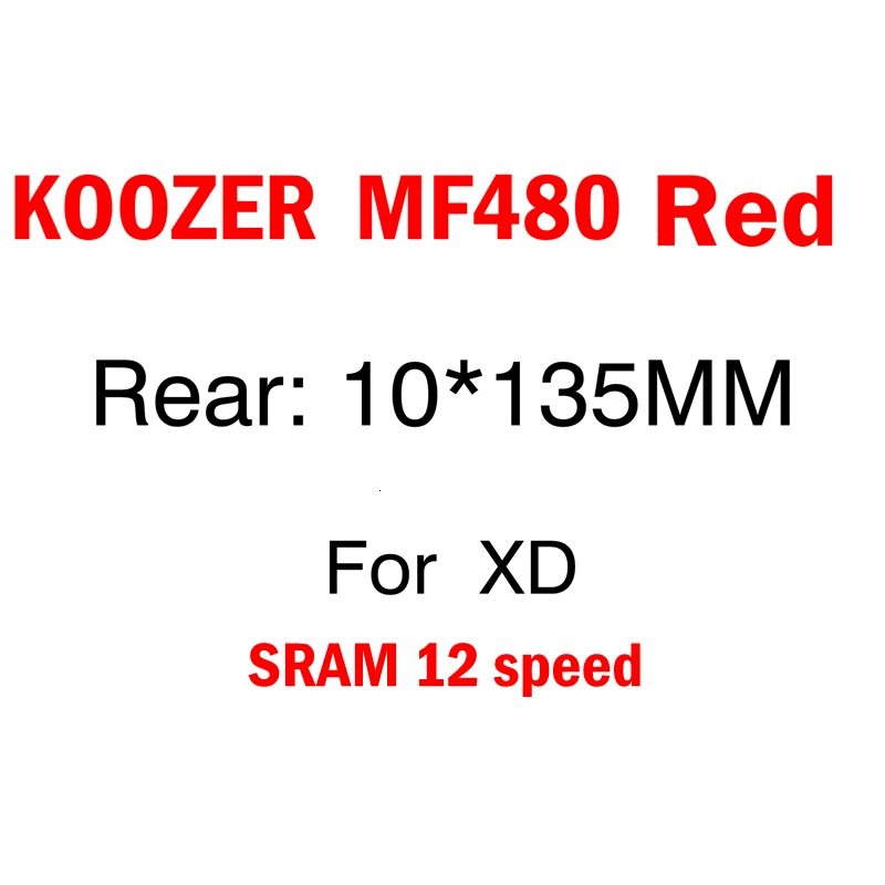 KOOZER MF480 передняя, Задняя Ступица набор 2/4 подшипники 24T трещотка 32 отверстия быстросъемные через ось горный велосипед ступицы для 8 9 10 11S - Цвет: Red 10x135mm XD rear